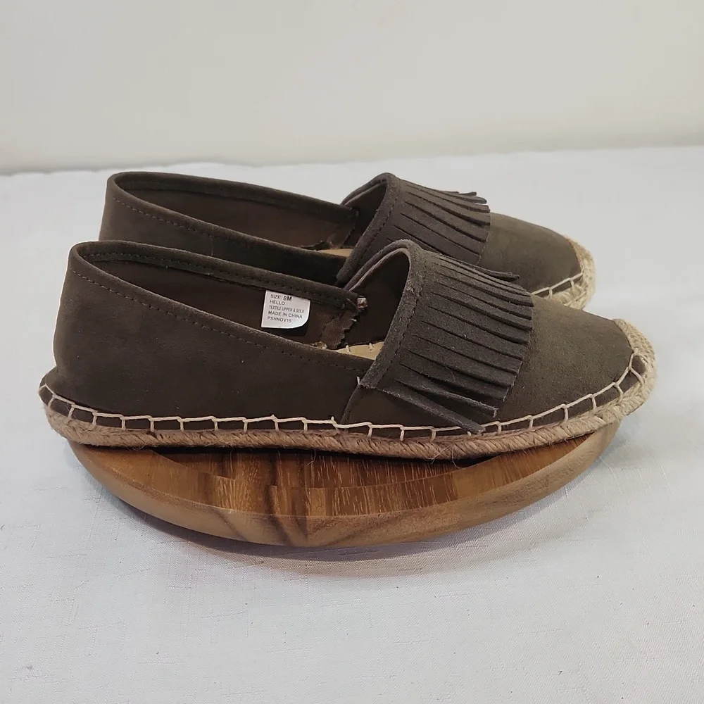 Esprit brown suede Espadrilles. NWOT.  Size 8